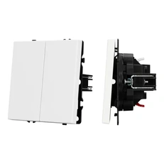 Изображение Выключатель звонковый 2-клавишный Arlight NOBE, белый кварц soft-touch 061741(1)