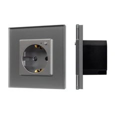 Изображение Розетка электрическая с Zigbee управлением SCT-OMALI-EUZB1-PL-GR (240V, 16A, Zigbee) (Arlight, -)